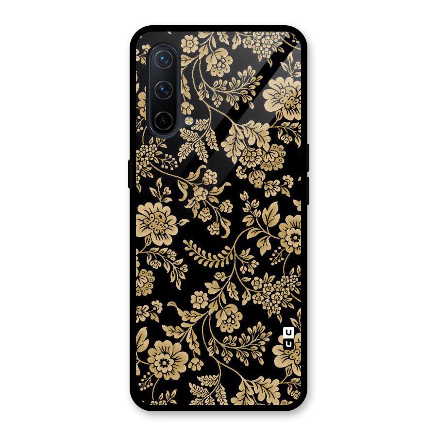 Aesthetic Golden Design Glass Back Case for OnePlus Nord CE 5G