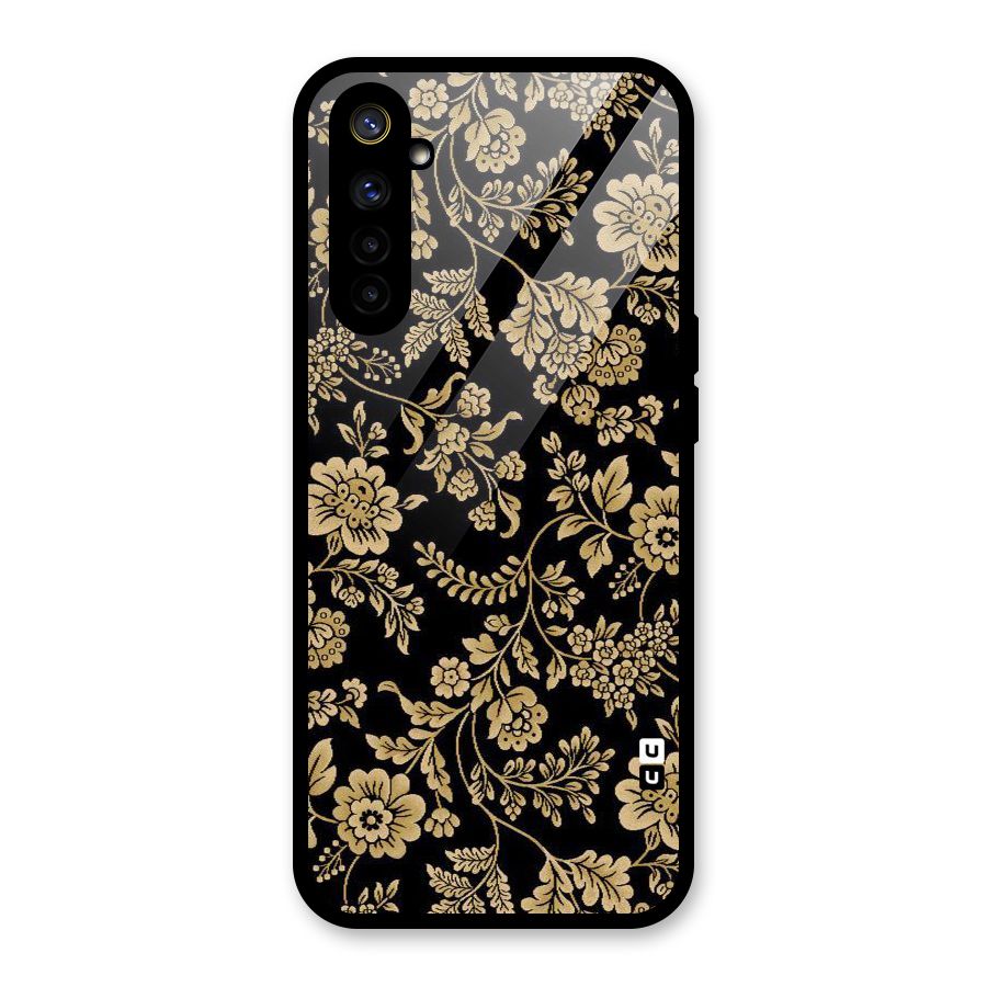 Aesthetic Golden Design Glass Back Case for Realme 6i