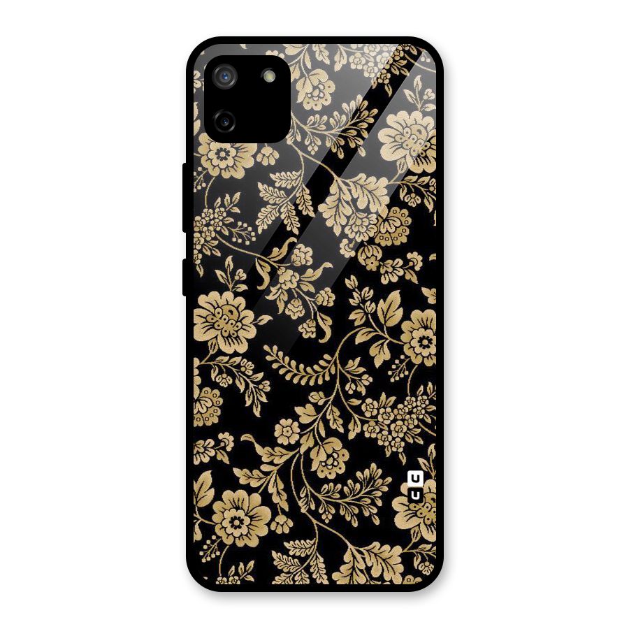 Aesthetic Golden Design Glass Back Case for Realme C11