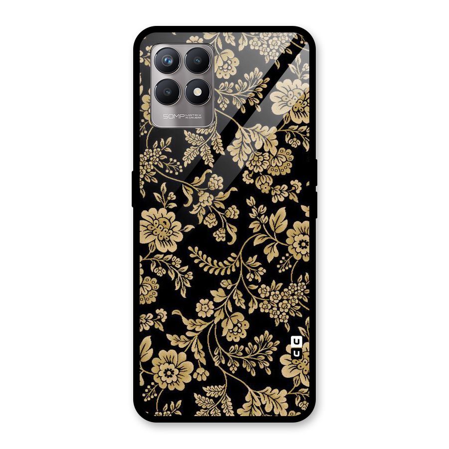 Aesthetic Golden Design Glass Back Case for Realme Narzo 50