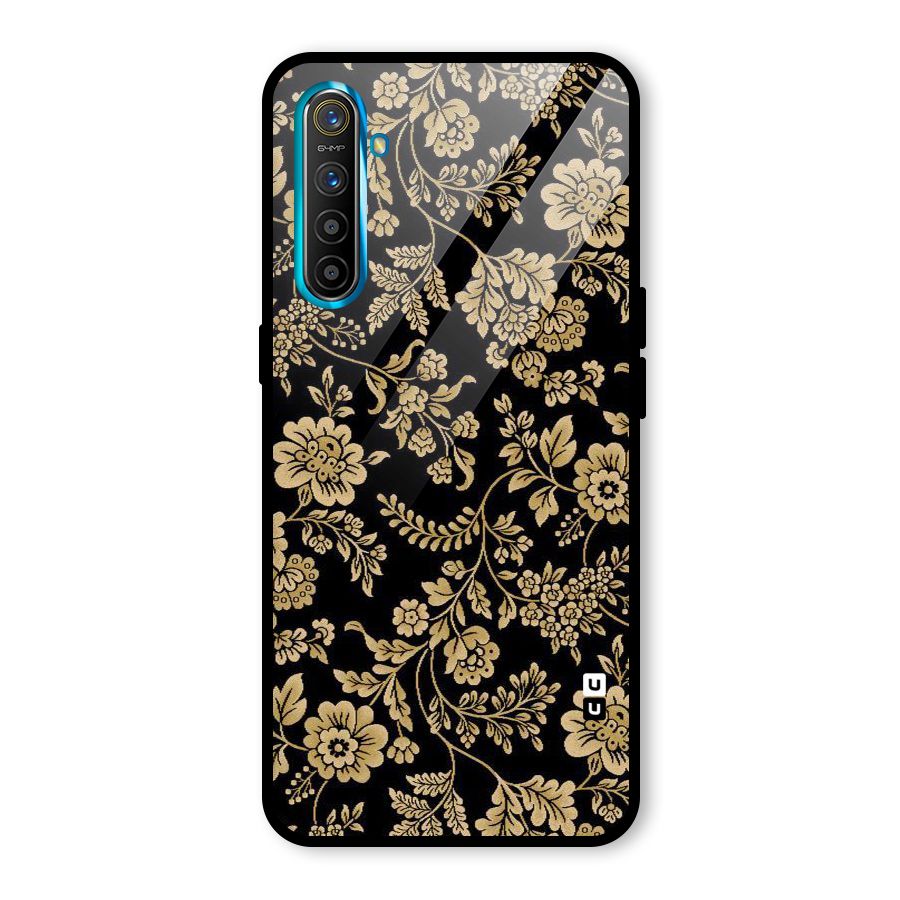 Aesthetic Golden Design Glass Back Case for Realme X2