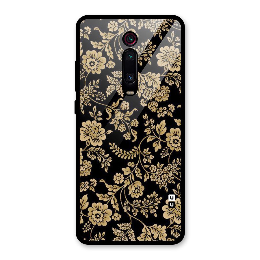 Aesthetic Golden Design Glass Back Case for Redmi K20