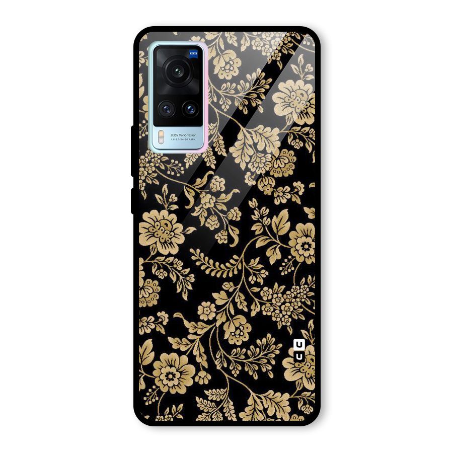 Aesthetic Golden Design Glass Back Case for Vivo X60