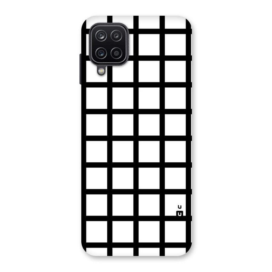 Aesthetic Grid Lines Back Case for Galaxy A12