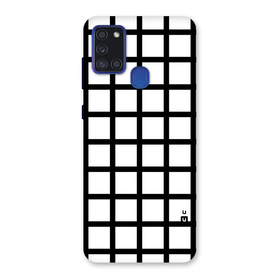 Aesthetic Grid Lines Back Case for Galaxy A21s