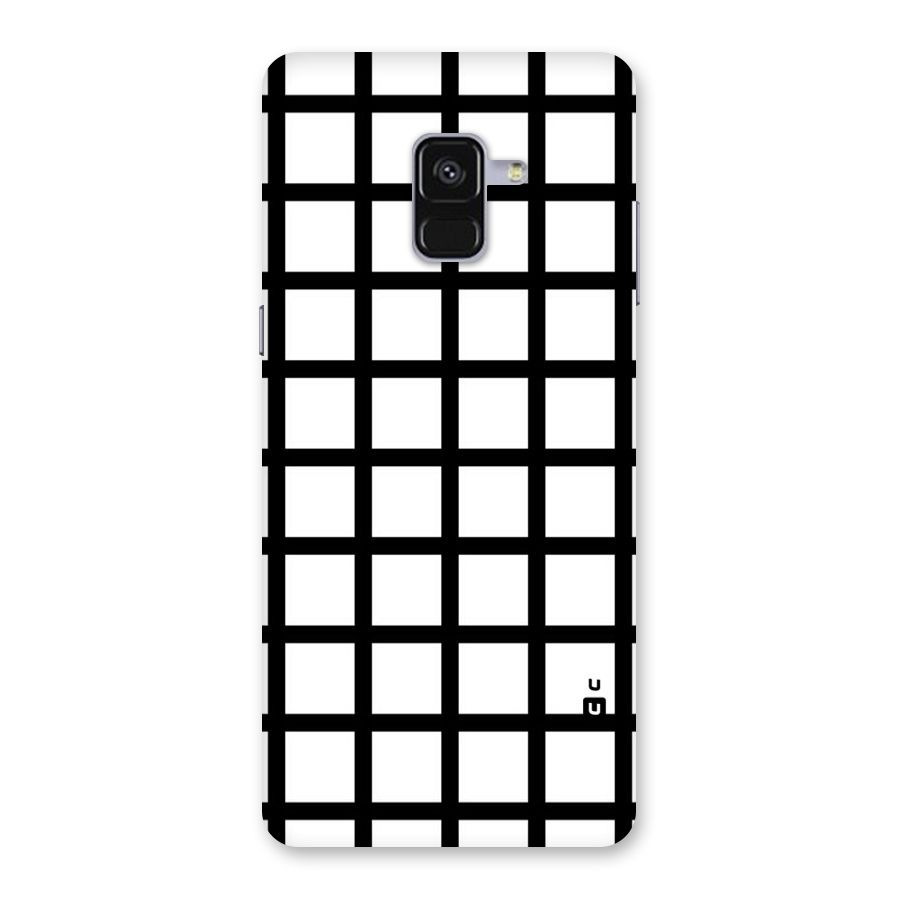 Aesthetic Grid Lines Back Case for Galaxy A8 Plus