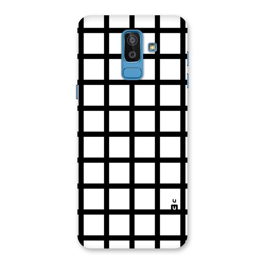 Aesthetic Grid Lines Back Case for Galaxy J8