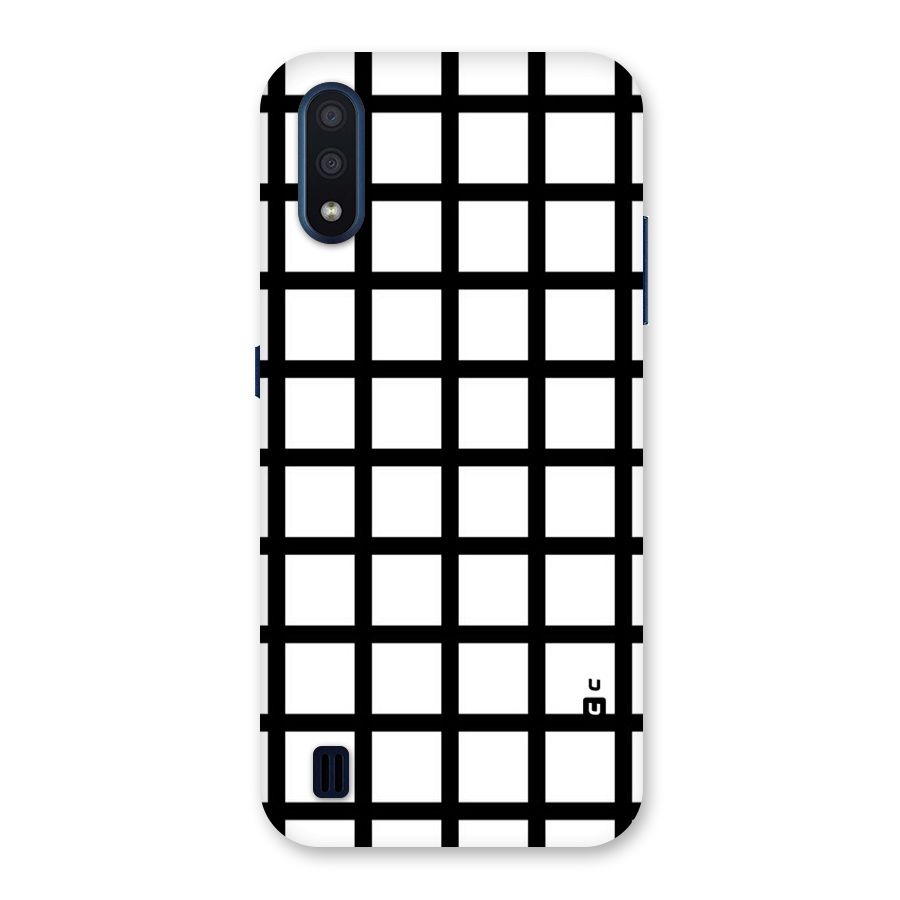 Aesthetic Grid Lines Back Case for Galaxy M01