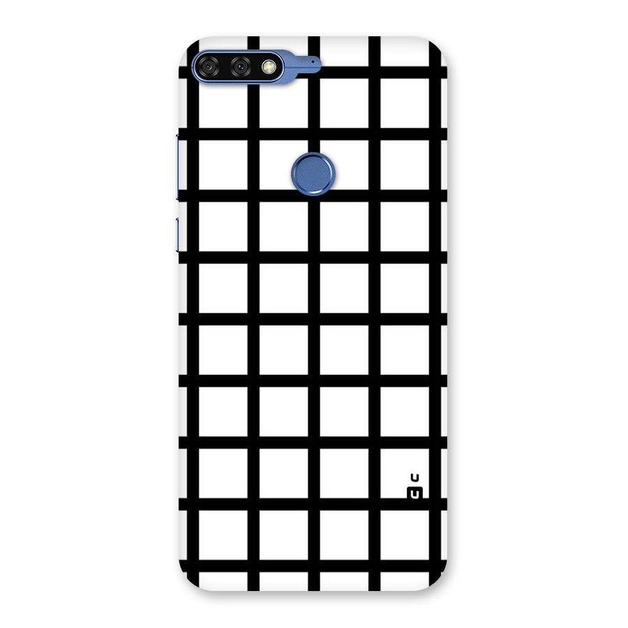 Aesthetic Grid Lines Back Case for Honor 7C