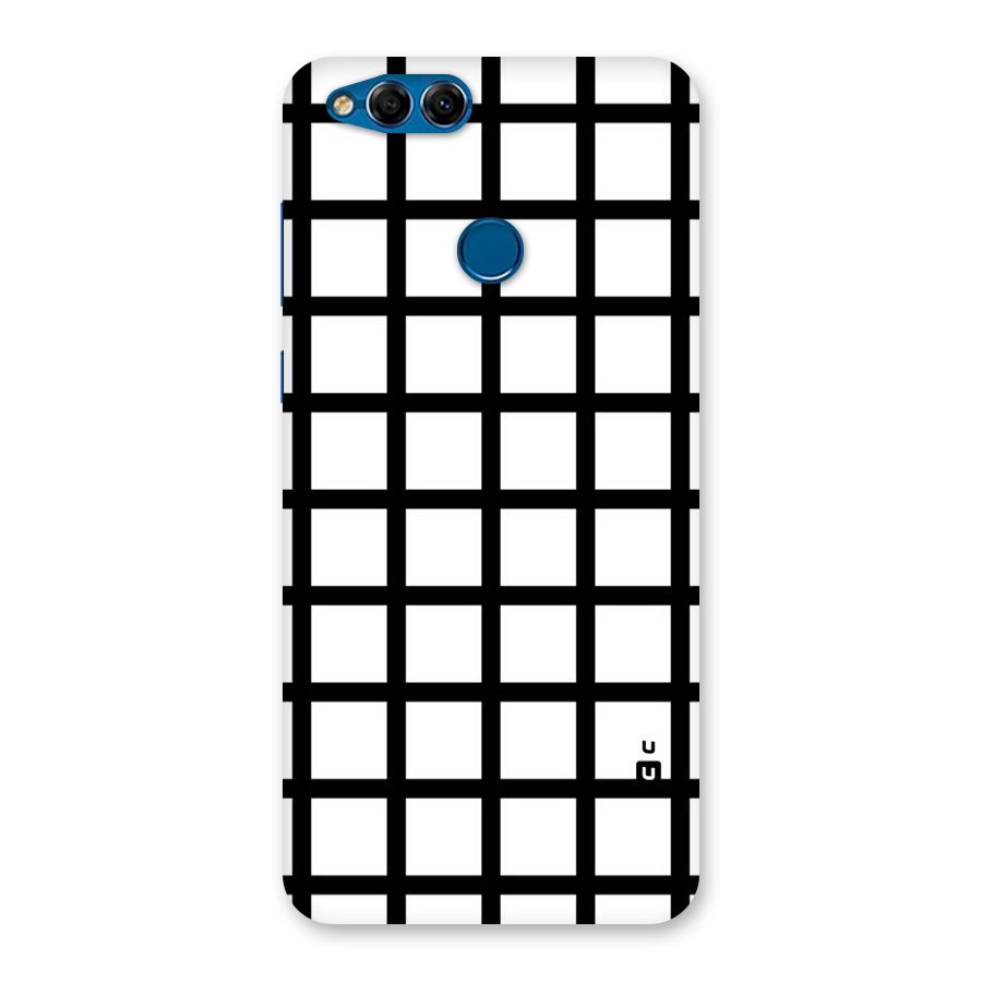 Aesthetic Grid Lines Back Case for Honor 7X