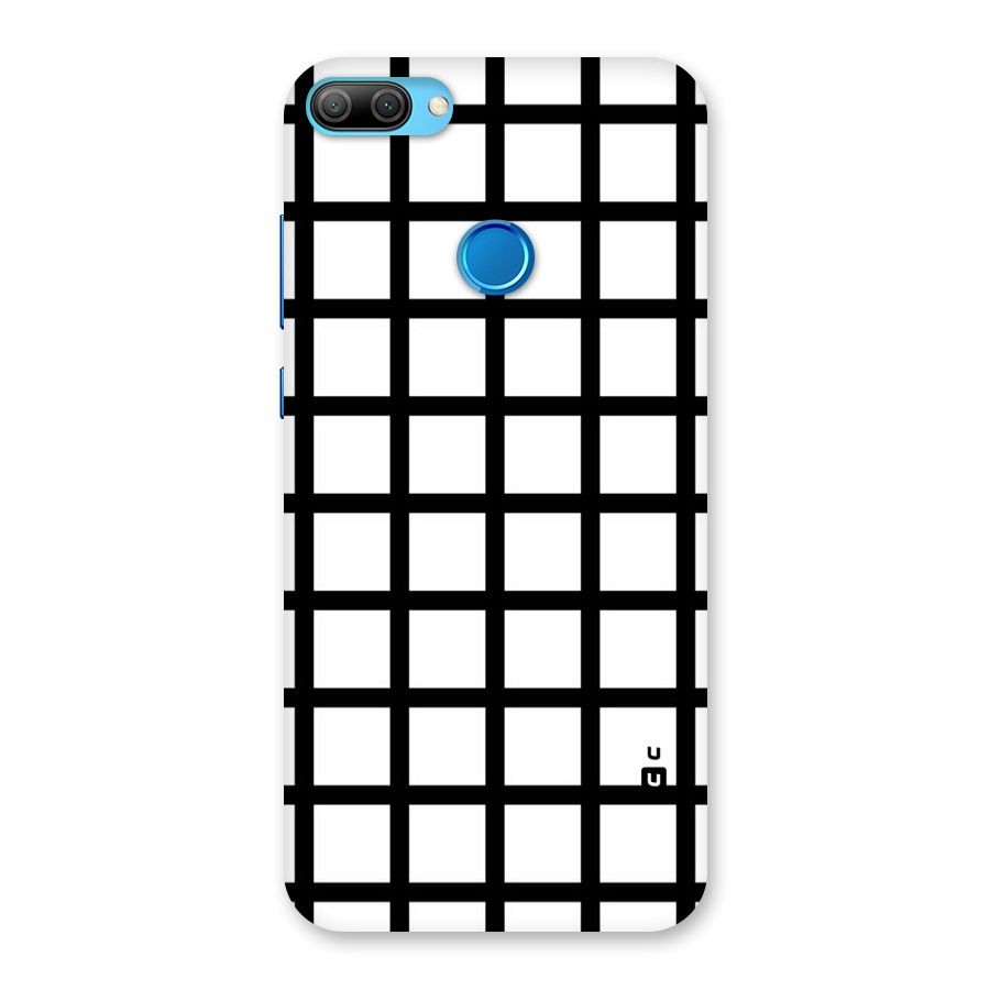 Aesthetic Grid Lines Back Case for Honor 9N