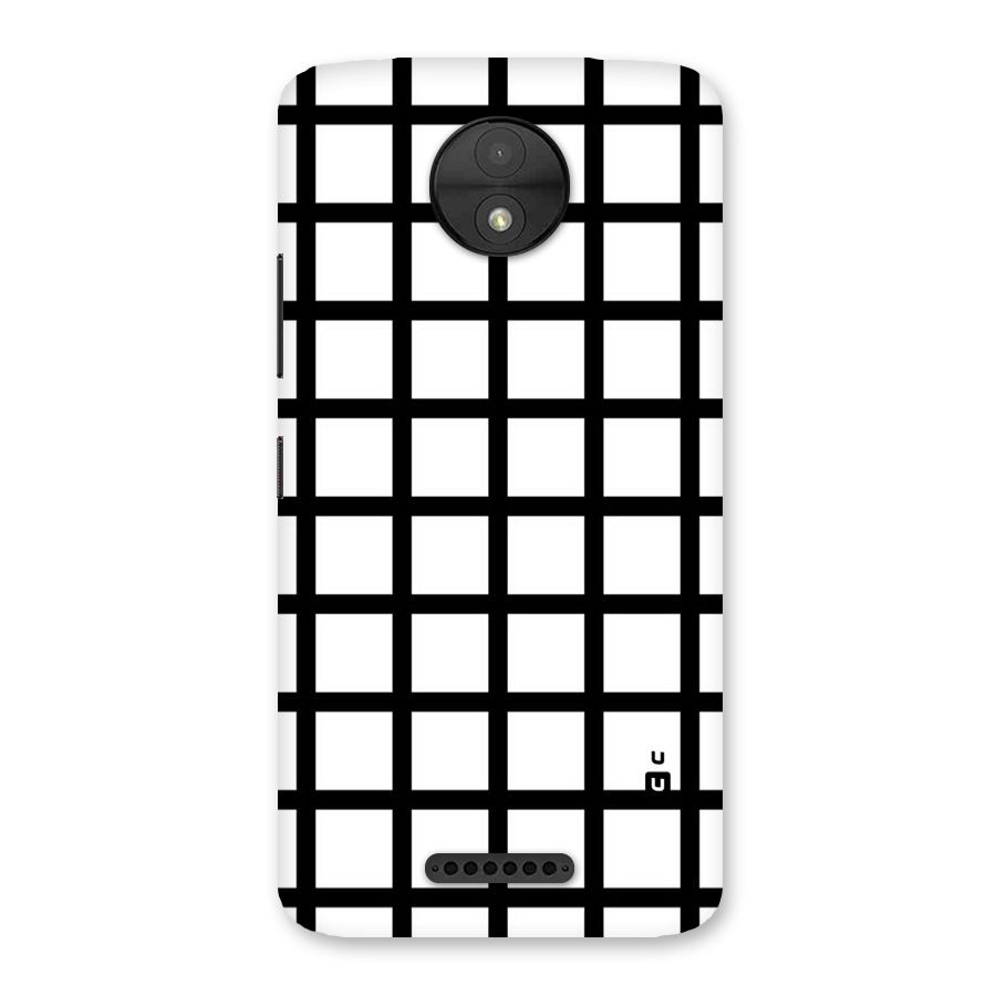 Aesthetic Grid Lines Back Case for Moto C