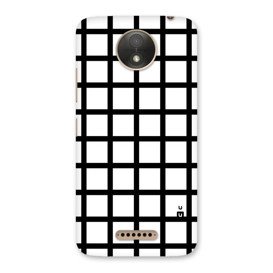 Aesthetic Grid Lines Back Case for Moto C Plus