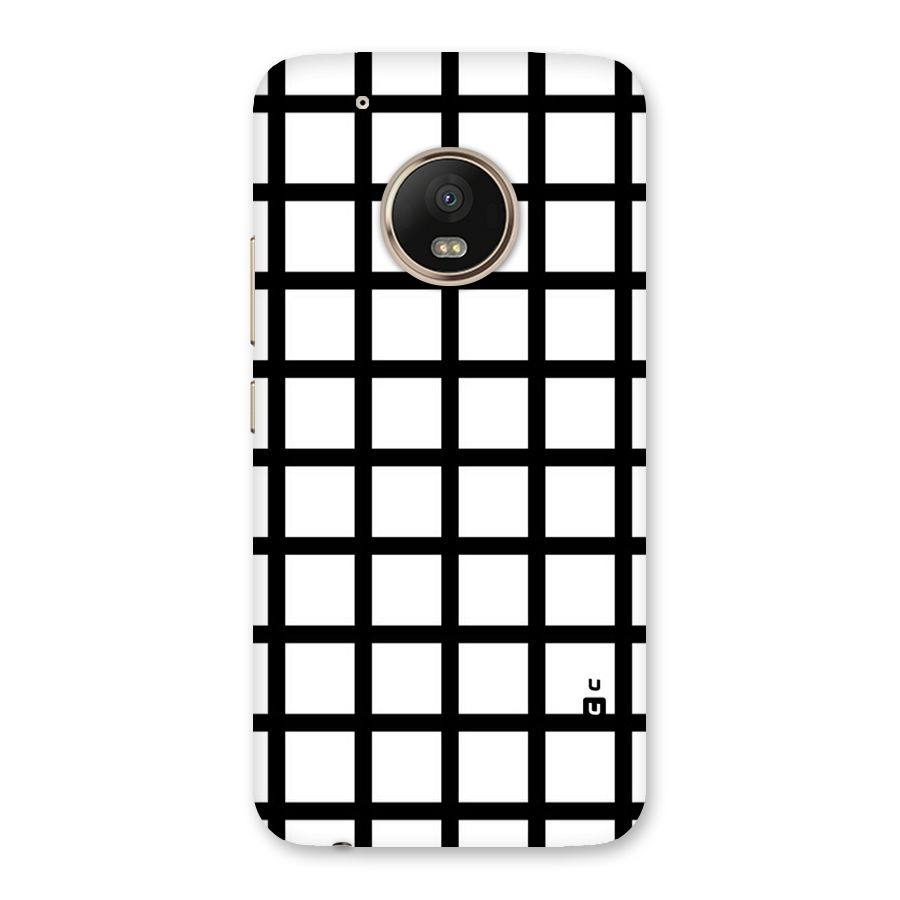 Aesthetic Grid Lines Back Case for Moto G5 Plus