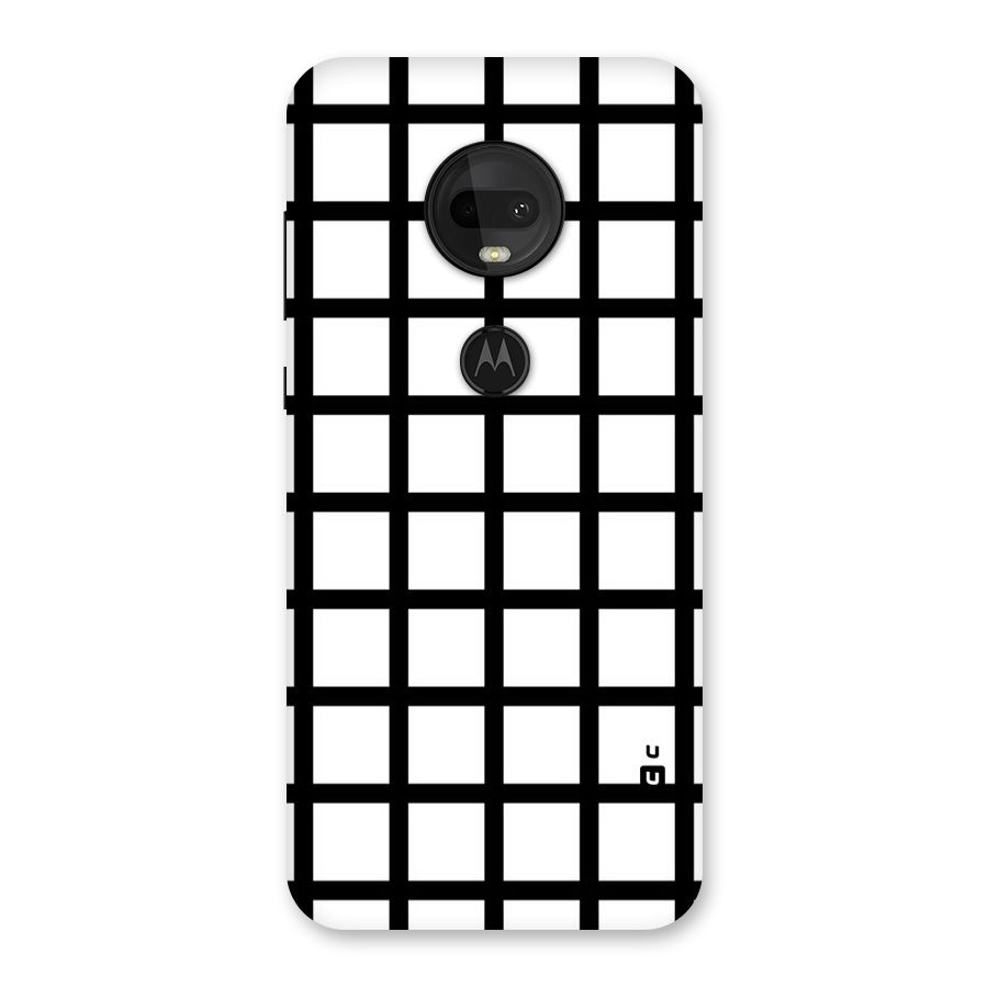 Aesthetic Grid Lines Back Case for Moto G7