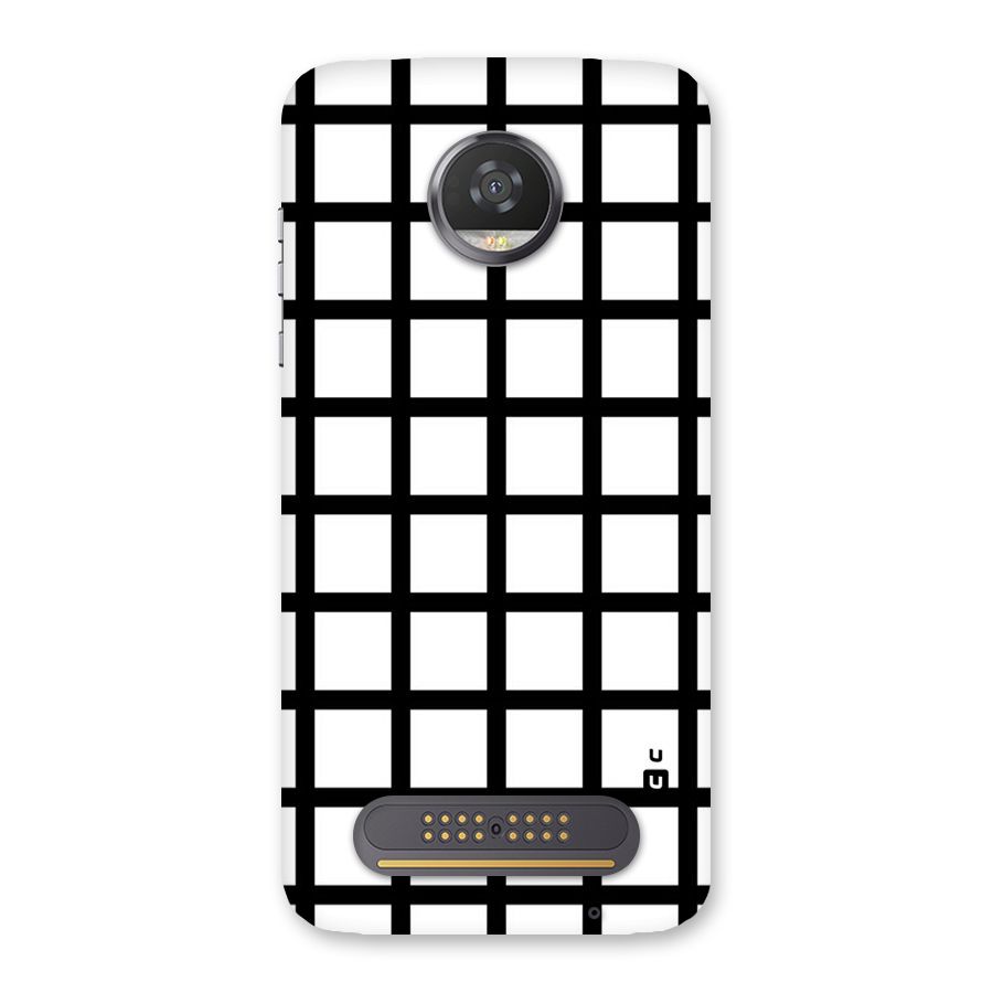 Aesthetic Grid Lines Back Case for Moto Z2 Play