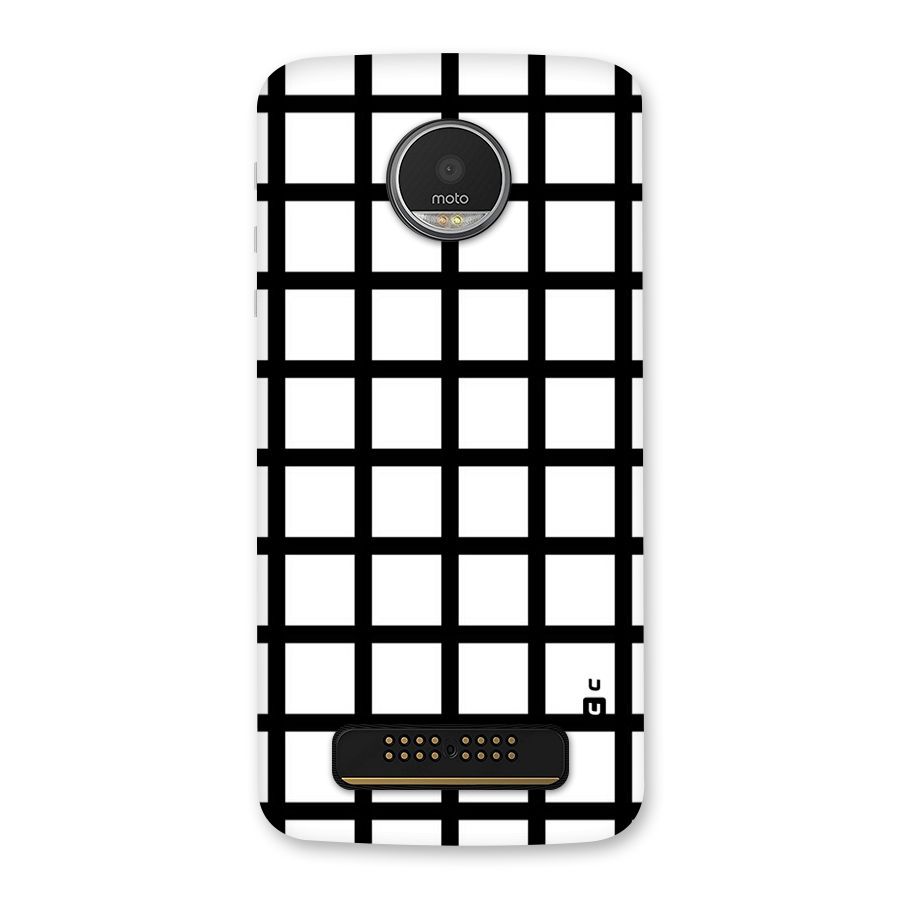 Aesthetic Grid Lines Back Case for Moto Z Play