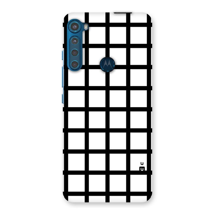 Aesthetic Grid Lines Back Case for Motorola One Fusion Plus