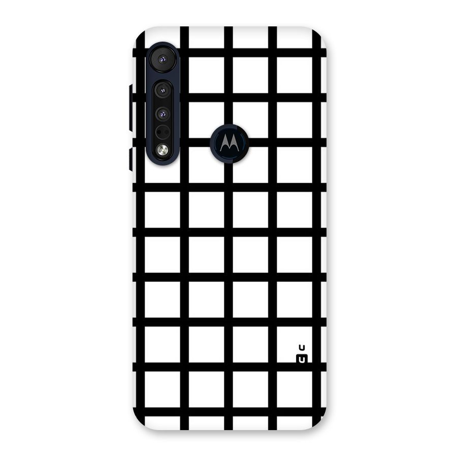 Aesthetic Grid Lines Back Case for Motorola One Macro