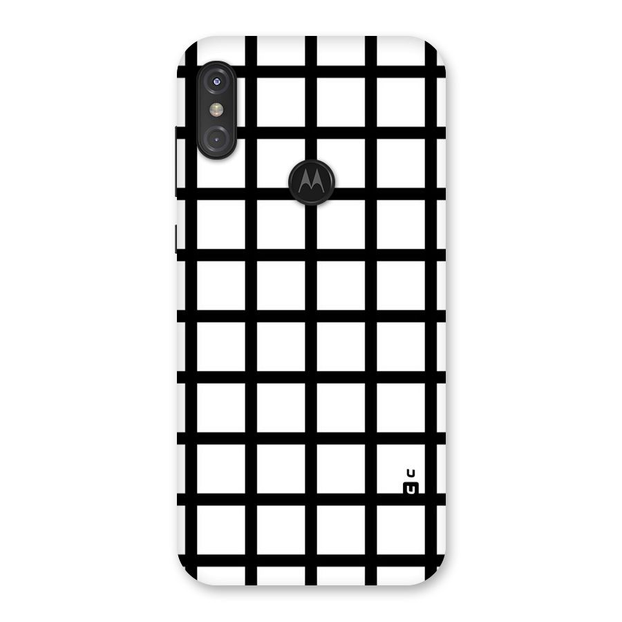 Aesthetic Grid Lines Back Case for Motorola One Power