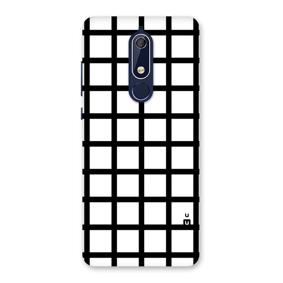 Aesthetic Grid Lines Back Case for Nokia 5.1