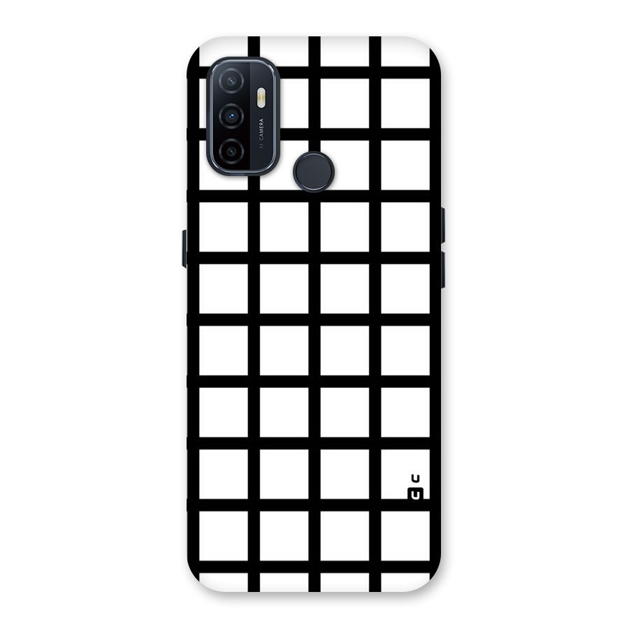 Aesthetic Grid Lines Back Case for Oppo A32