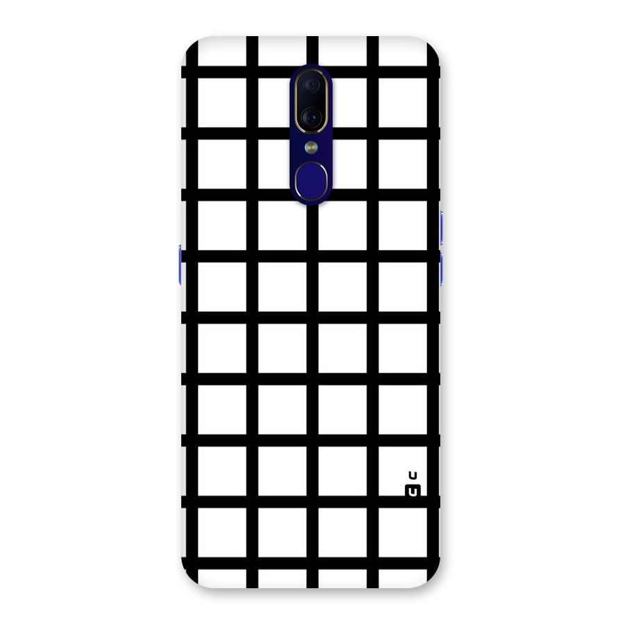 Aesthetic Grid Lines Back Case for Oppo F11
