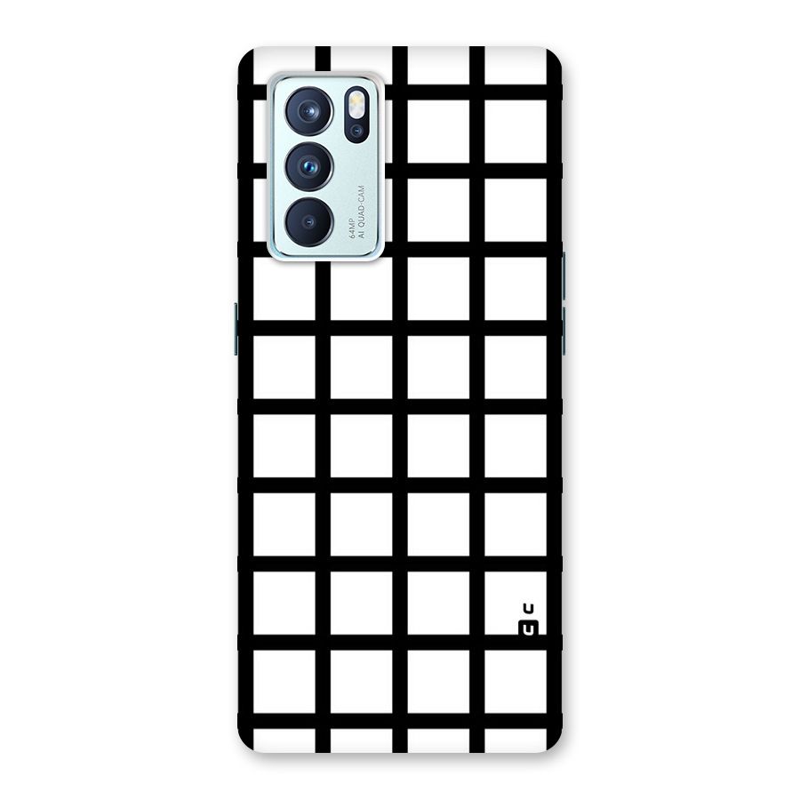 Aesthetic Grid Lines Back Case for Oppo Reno6 Pro 5G