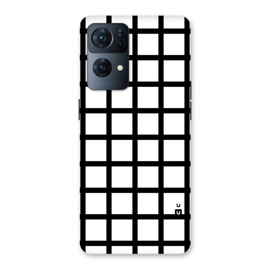 Aesthetic Grid Lines Back Case for Oppo Reno7 Pro 5G
