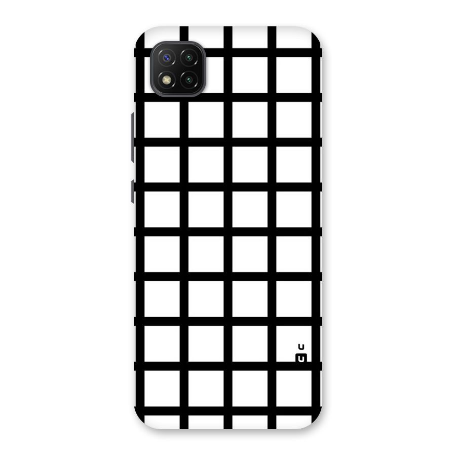 Aesthetic Grid Lines Back Case for Poco C3