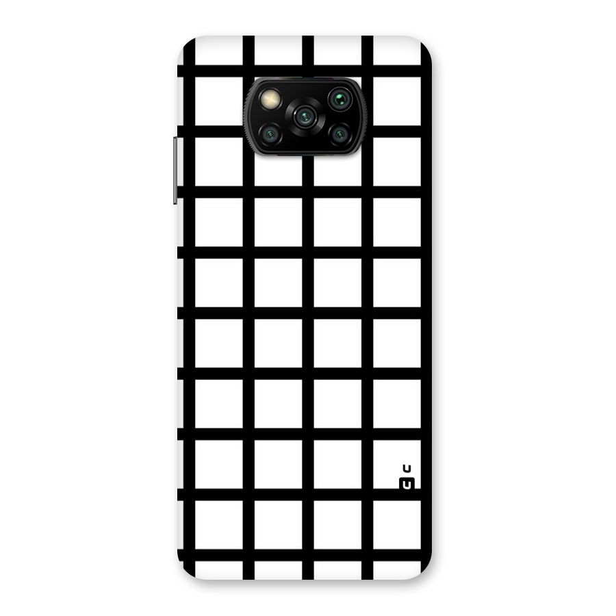 Aesthetic Grid Lines Back Case for Poco X3