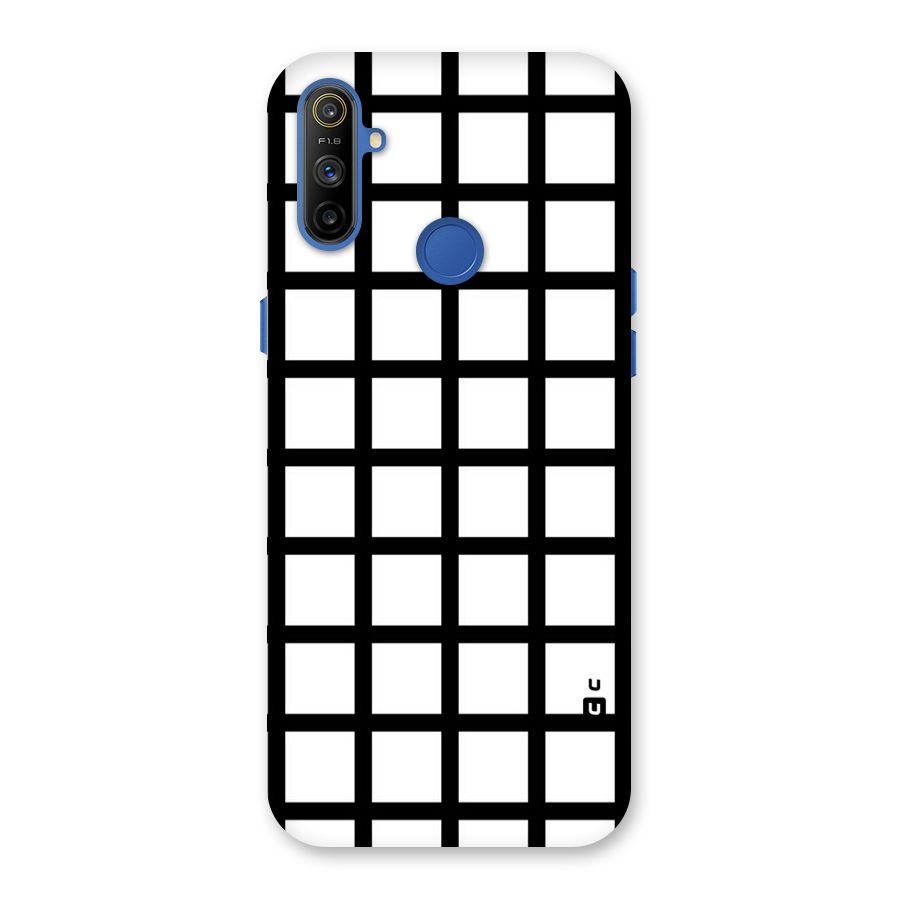 Aesthetic Grid Lines Back Case for Realme Narzo 10A