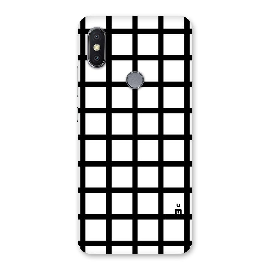 Aesthetic Grid Lines Back Case for Redmi Y2