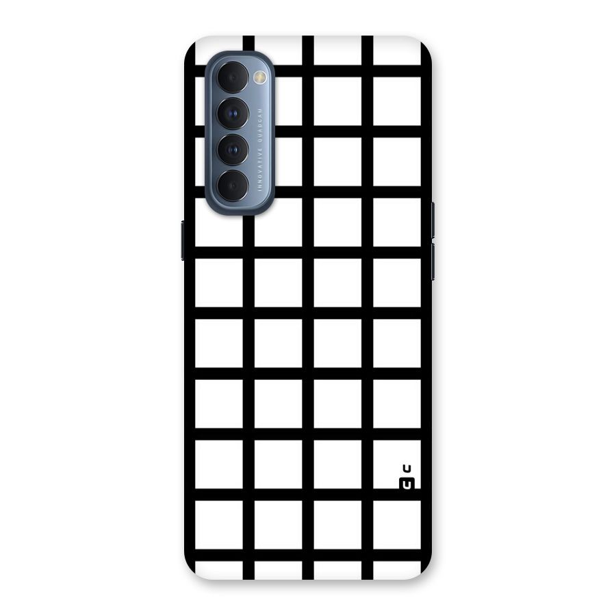 Aesthetic Grid Lines Back Case for Reno4 Pro