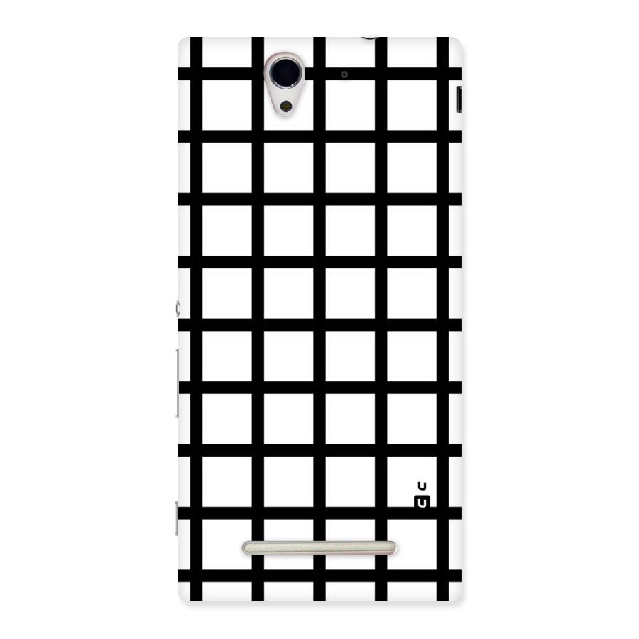 Aesthetic Grid Lines Back Case for Sony Xperia C3