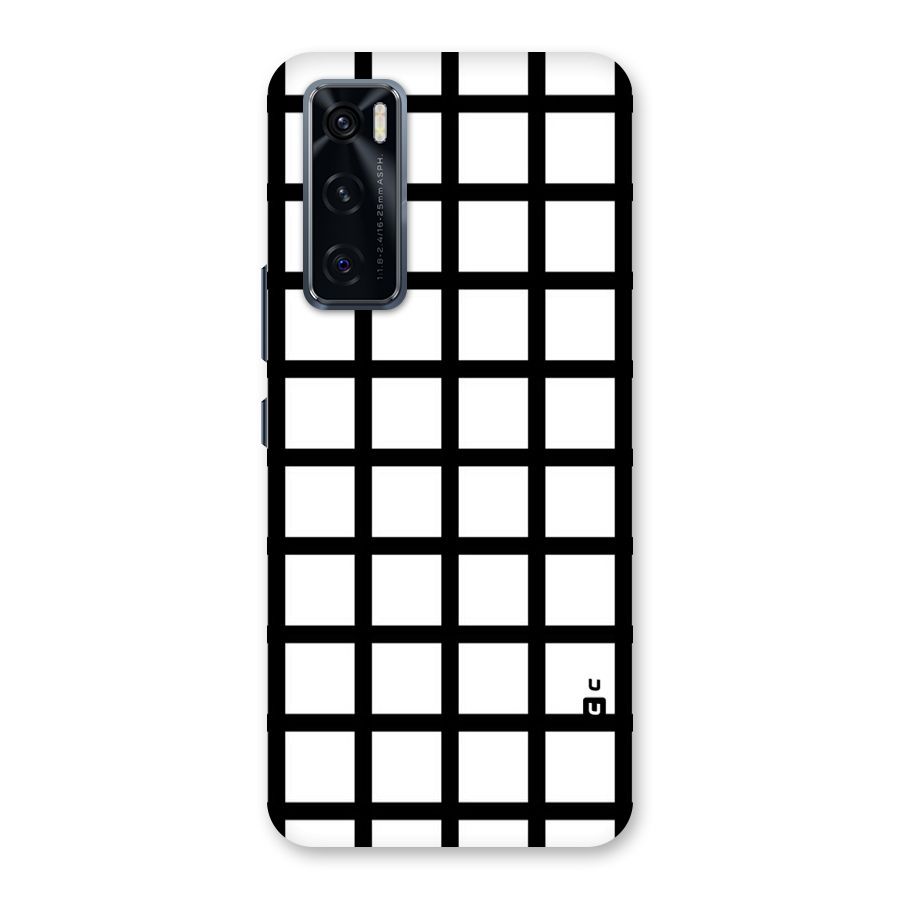 Aesthetic Grid Lines Back Case for Vivo V20 SE