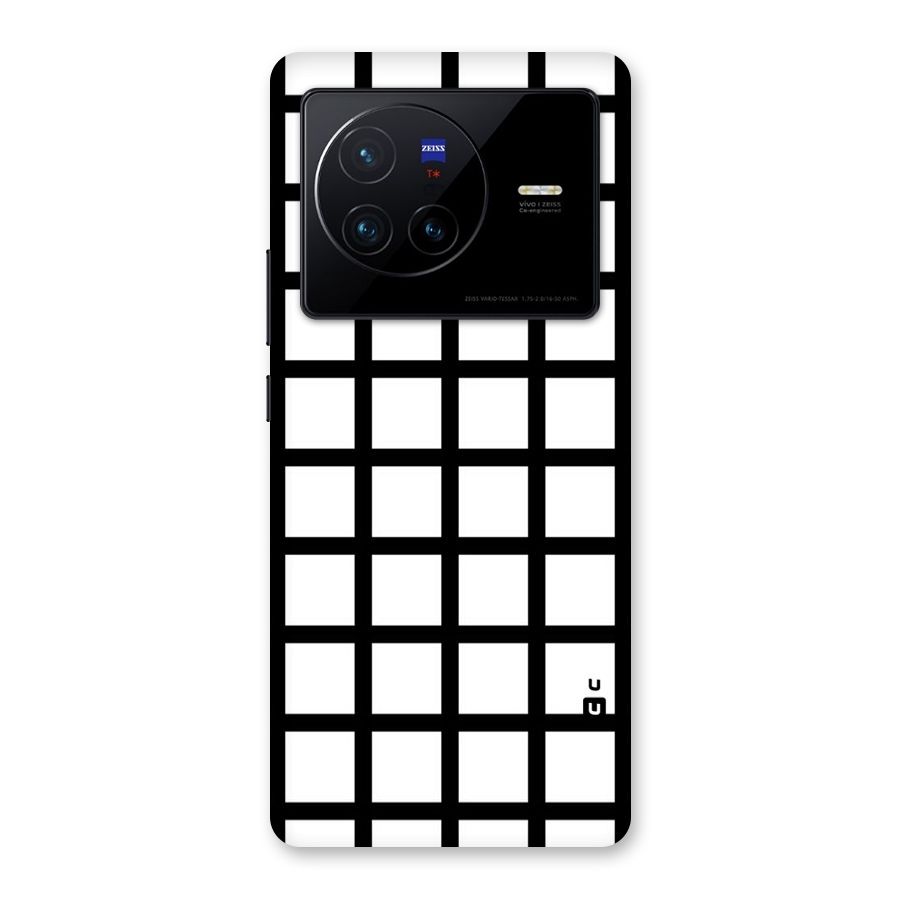 Aesthetic Grid Lines Back Case for Vivo X80