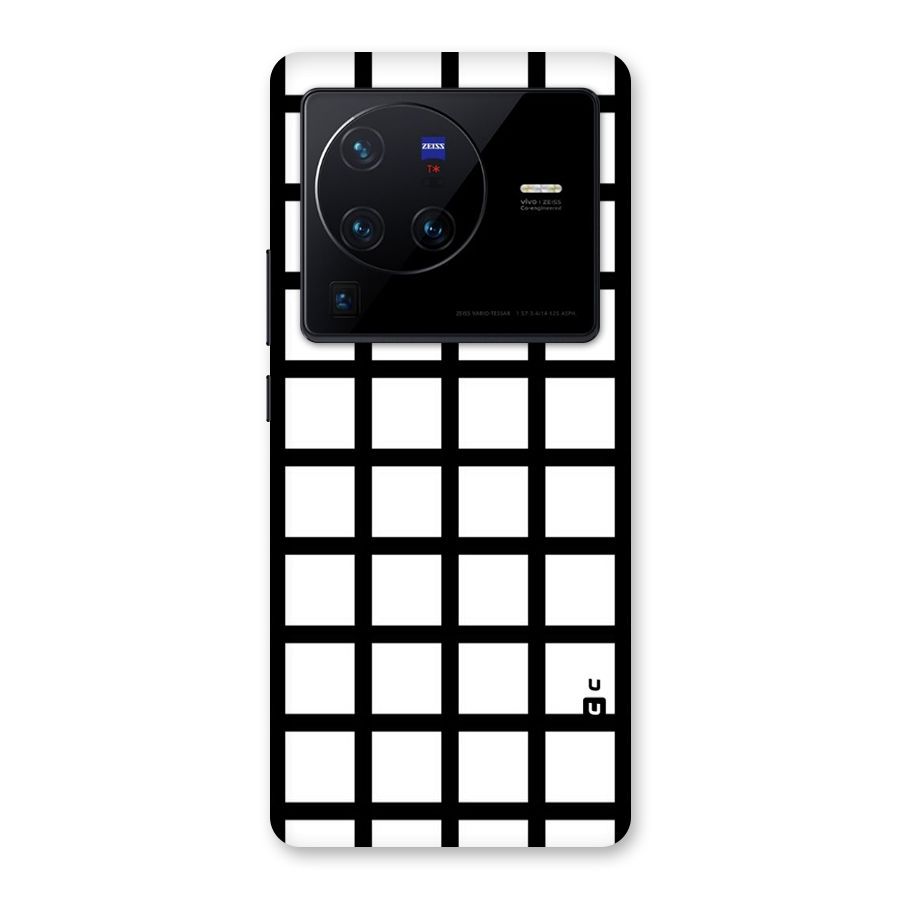 Aesthetic Grid Lines Back Case for Vivo X80 Pro