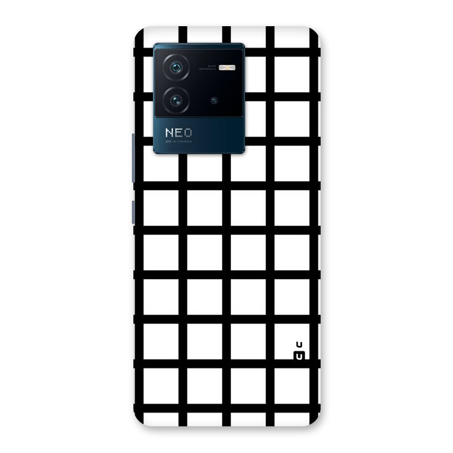Aesthetic Grid Lines Back Case for Vivo iQOO Neo 6 5G