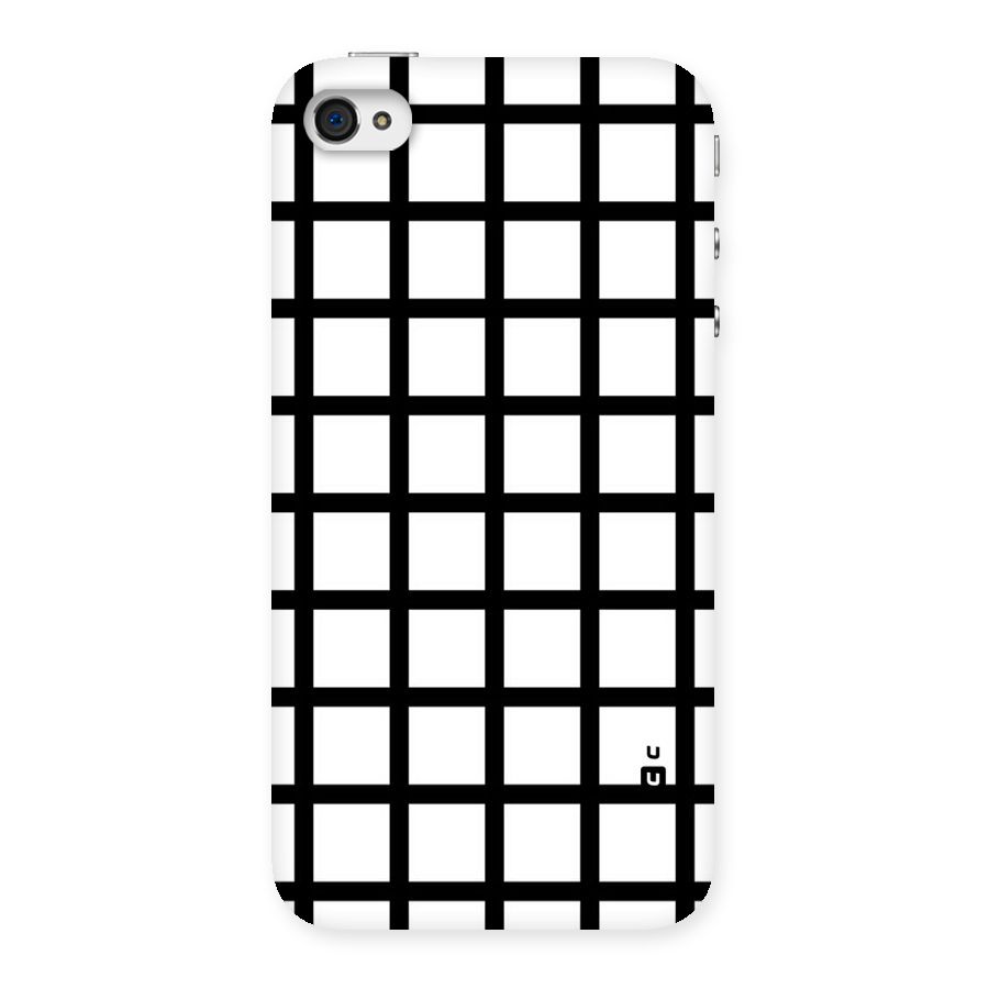 Aesthetic Grid Lines Back Case for iPhone 4 4s