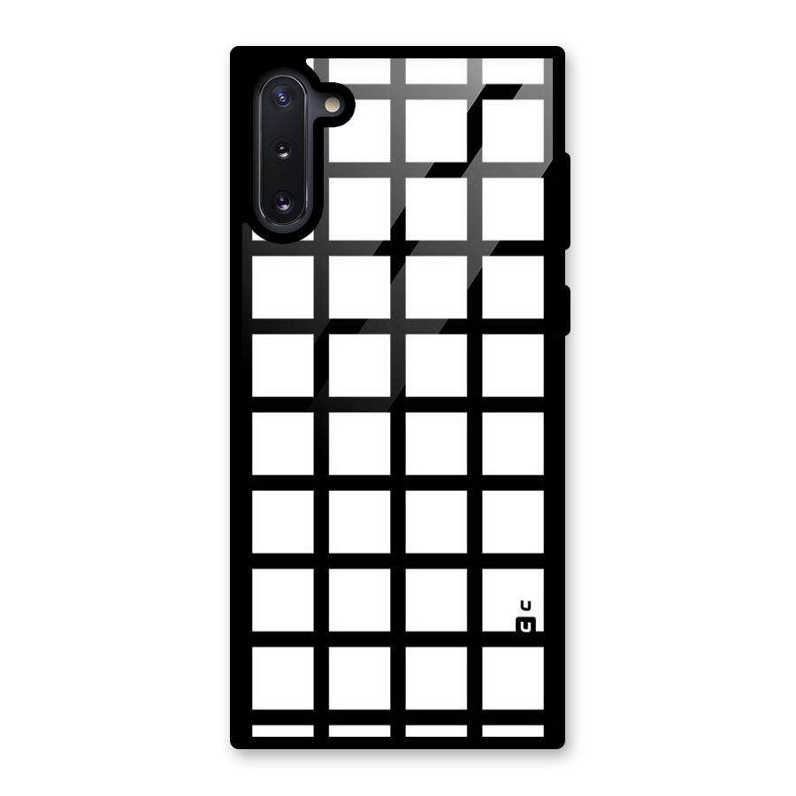 Aesthetic Grid Lines Glass Back Case for Galaxy Note 10