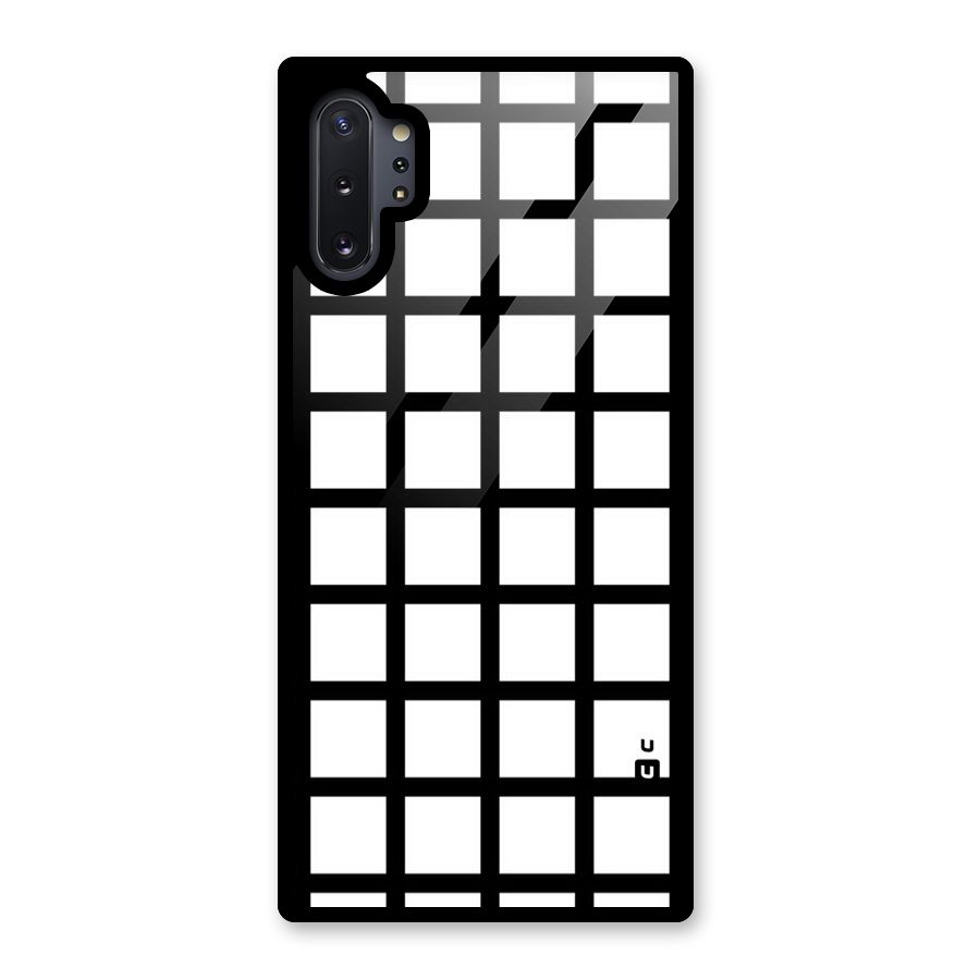 Aesthetic Grid Lines Glass Back Case for Galaxy Note 10 Plus