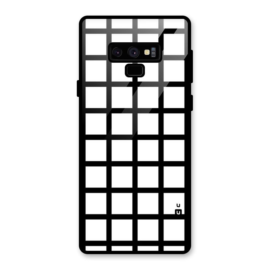 Aesthetic Grid Lines Glass Back Case for Galaxy Note 9