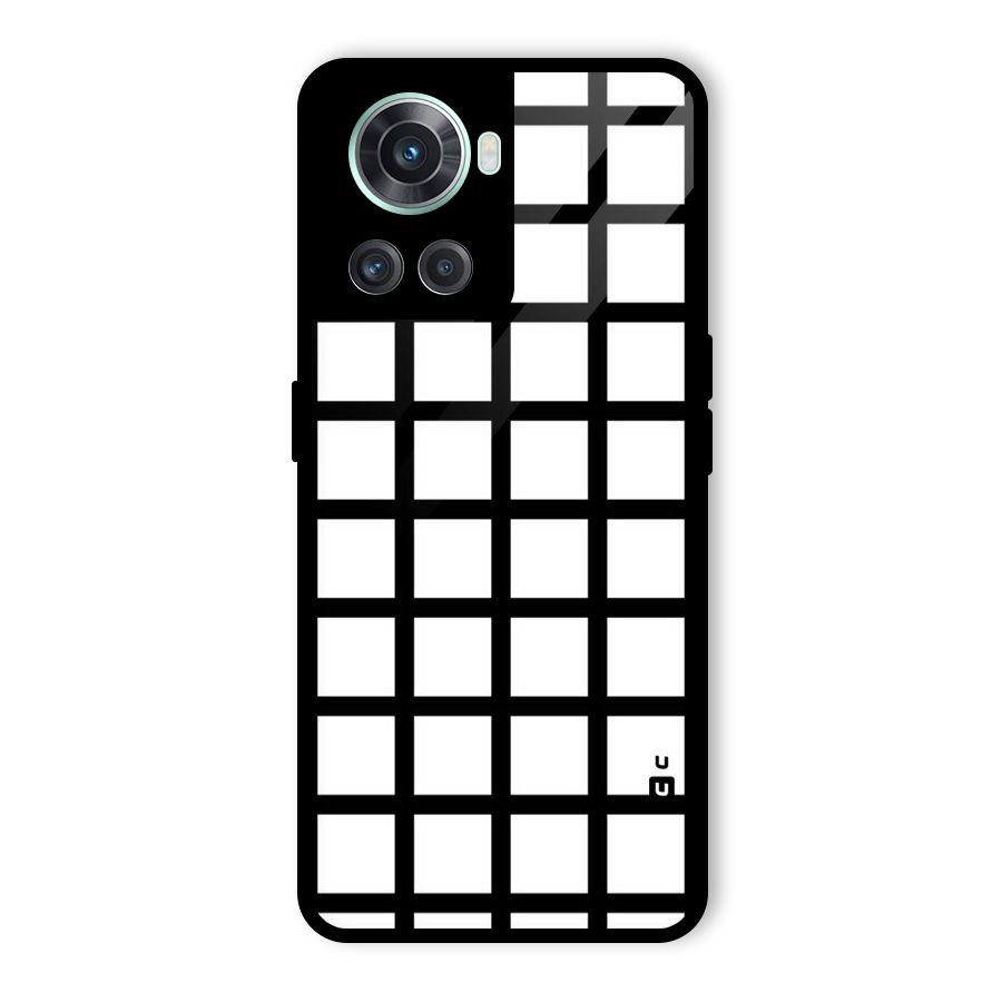 Aesthetic Grid Lines Glass Back Case for OnePlus 10R
