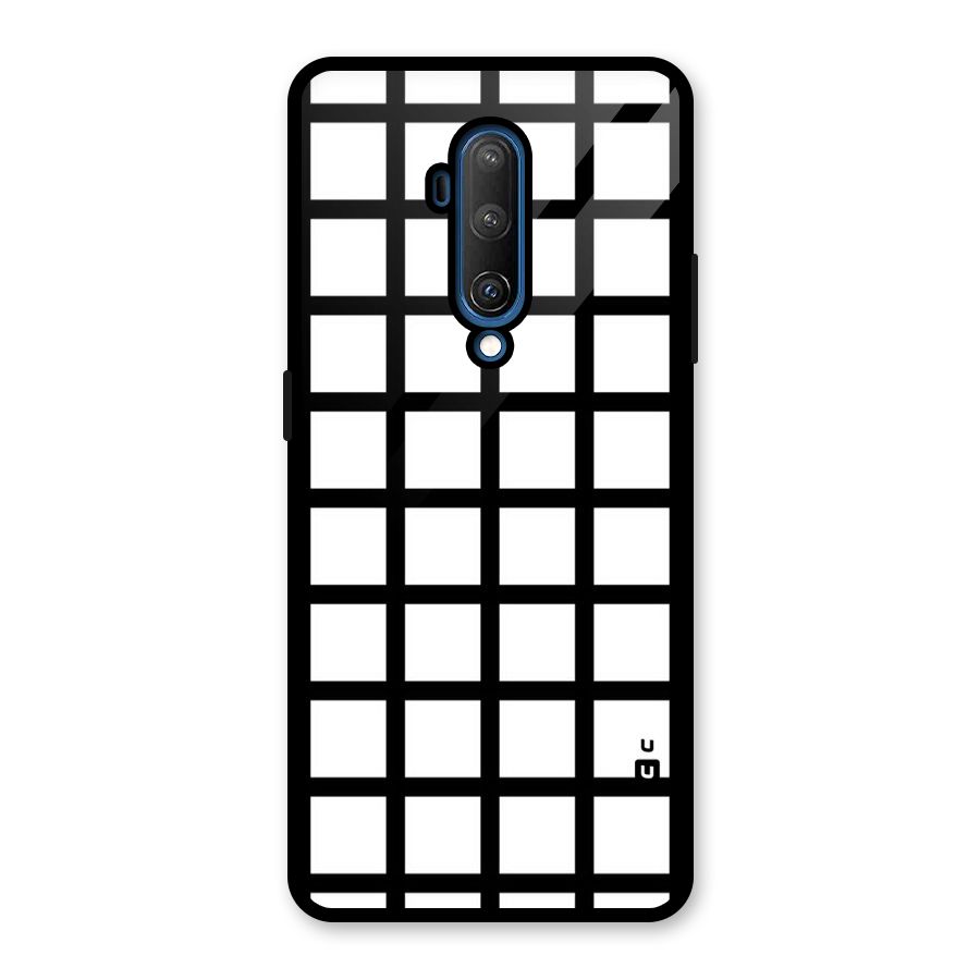 Aesthetic Grid Lines Glass Back Case for OnePlus 7T Pro