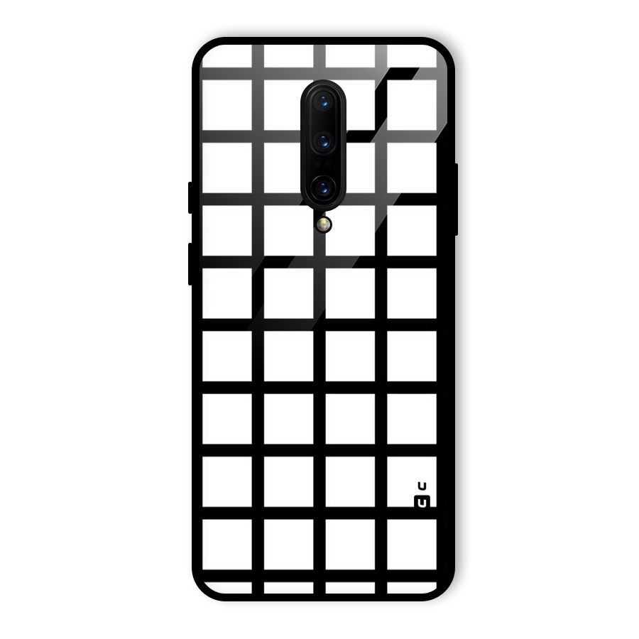 Aesthetic Grid Lines Glass Back Case for OnePlus 7 Pro