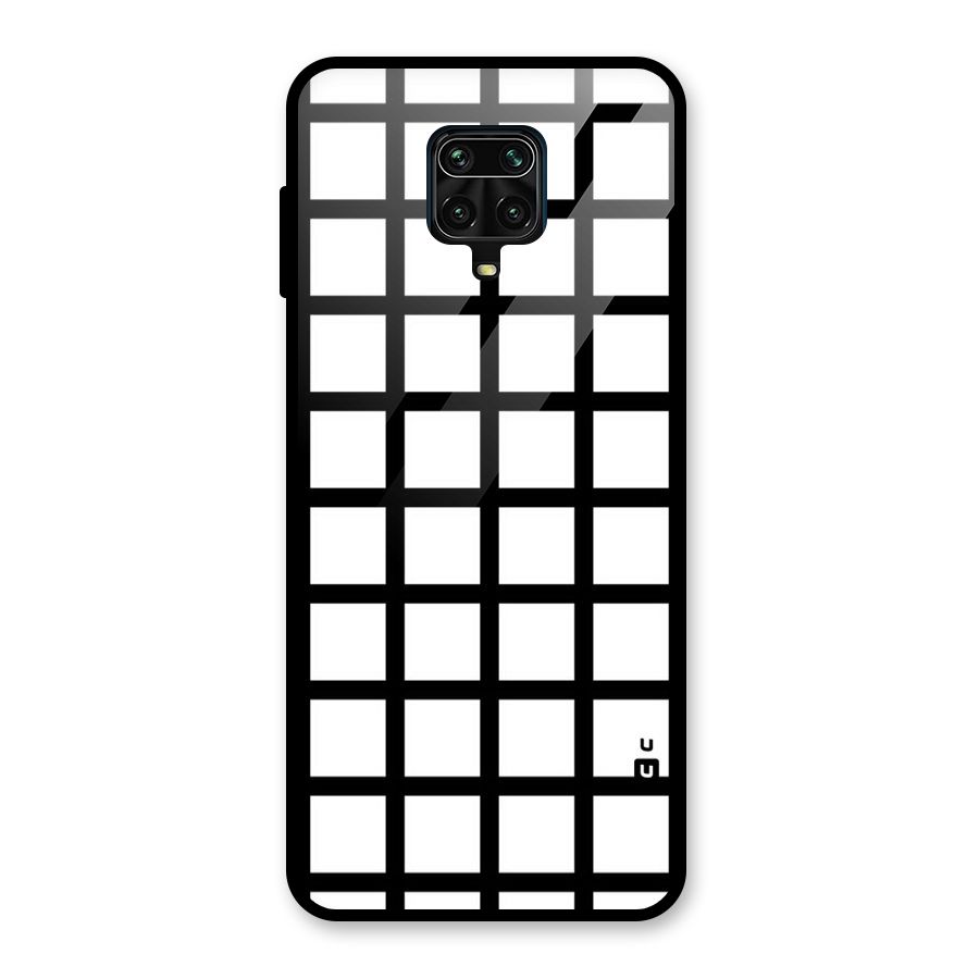 Aesthetic Grid Lines Glass Back Case for Poco M2 Pro