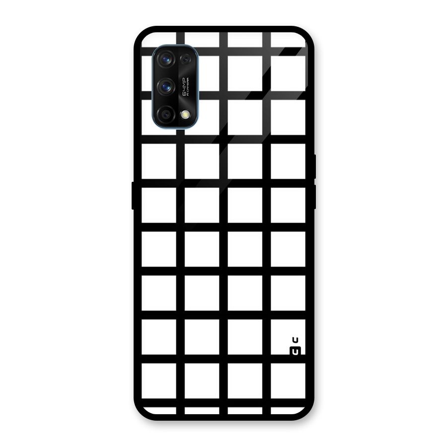 Aesthetic Grid Lines Glass Back Case for Realme 7 Pro