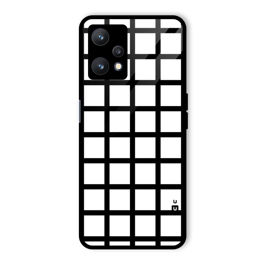 Aesthetic Grid Lines Glass Back Case for Realme 9 Pro 5G