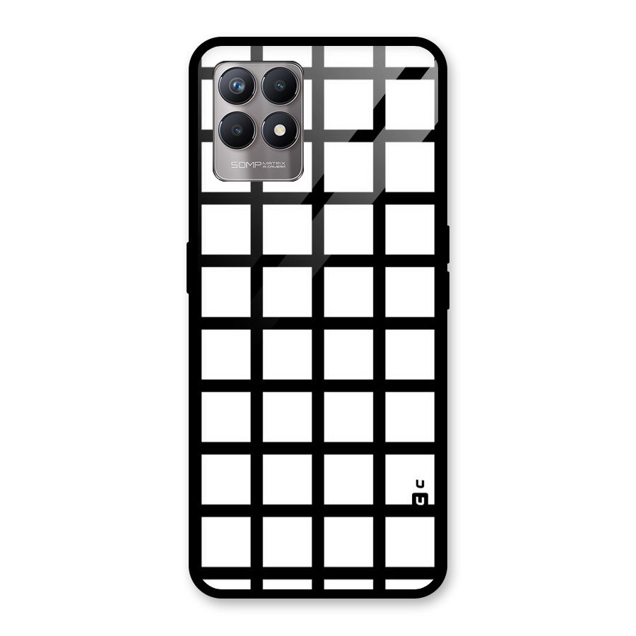 Aesthetic Grid Lines Glass Back Case for Realme Narzo 50